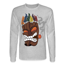 Load image into Gallery viewer, Tiki Mask Long Sleeve T-Shirt - heather gray