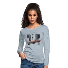 Load image into Gallery viewer, Yo Fumo Women's Premium Long Sleeve T-Shirt - heather ice blue