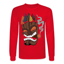 Load image into Gallery viewer, Tiki Mask Long Sleeve T-Shirt - red