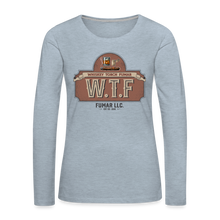 Load image into Gallery viewer, W.T.F Women's Premium Long Sleeve T-Shirt - heather ice blue