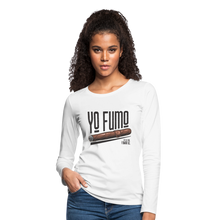 Load image into Gallery viewer, Yo Fumo Women's Premium Long Sleeve T-Shirt - white