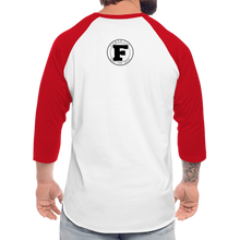 Load image into Gallery viewer, Tiki Mask Baseball T-Shirt - white/red