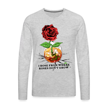 Load image into Gallery viewer, Concrete Rose Long Sleeve T-Shirt - heather gray