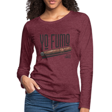 Load image into Gallery viewer, Yo Fumo Women's Premium Long Sleeve T-Shirt - heather burgundy