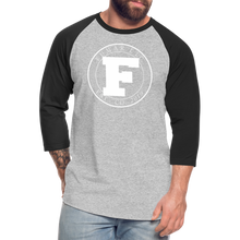 Load image into Gallery viewer, White Fumar Women's Baseball T-Shirt - heather gray/black