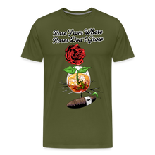 Load image into Gallery viewer, Concrete Rose and Cigar T-Shirt - olive green