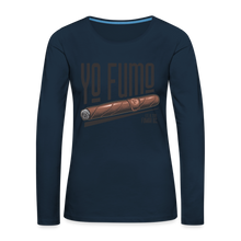 Load image into Gallery viewer, Yo Fumo Women's Premium Long Sleeve T-Shirt - deep navy