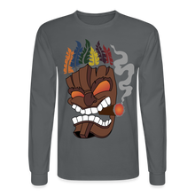 Load image into Gallery viewer, Tiki Mask Long Sleeve T-Shirt - charcoal