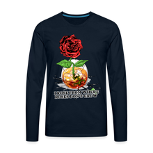 Load image into Gallery viewer, Concrete Rose Long Sleeve T-Shirt - deep navy