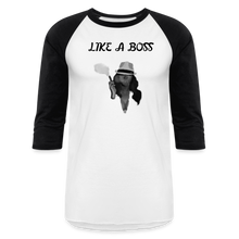 Load image into Gallery viewer, Like a Boss  Baseball T-Shirt - white/black