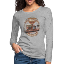 Load image into Gallery viewer, W.T.F Women's Premium Long Sleeve T-Shirt - heather gray