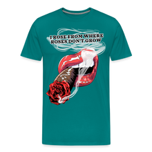Load image into Gallery viewer, Smoking Rose Men's Premium T-Shirt - teal