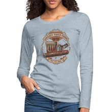 Load image into Gallery viewer, W.T.F Women's Premium Long Sleeve T-Shirt - heather ice blue