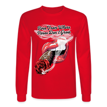 Load image into Gallery viewer, Smoking Rose Long Sleeve T-Shirt - red