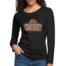 Load image into Gallery viewer, W.T.F Women's Premium Long Sleeve T-Shirt - black