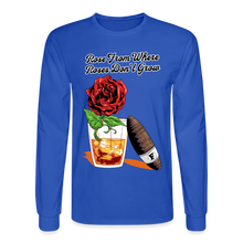 Load image into Gallery viewer, Whiskey Rose Long Sleeve T-Shirt - royal blue