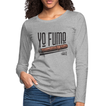 Load image into Gallery viewer, Yo Fumo Women's Premium Long Sleeve T-Shirt - heather gray