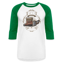 Load image into Gallery viewer, W.T.F. Baseball T-Shirt - white/kelly green