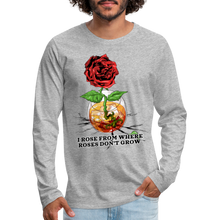 Load image into Gallery viewer, Concrete Rose Long Sleeve T-Shirt - heather gray