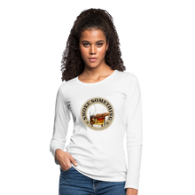 Load image into Gallery viewer, Smoke Something Women's Premium Long Sleeve T-Shirt - white