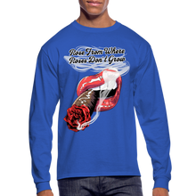 Load image into Gallery viewer, Smoking Rose Long Sleeve T-Shirt - royal blue