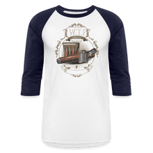 Load image into Gallery viewer, W.T.F. Baseball T-Shirt - white/navy