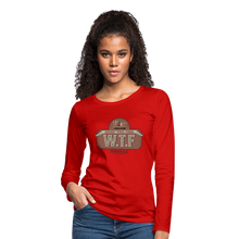 Load image into Gallery viewer, W.T.F Women's Premium Long Sleeve T-Shirt - red