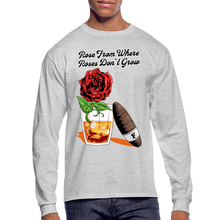 Load image into Gallery viewer, Whiskey Rose Long Sleeve T-Shirt - heather gray
