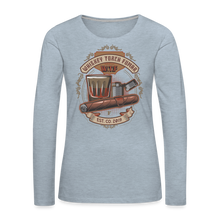 Load image into Gallery viewer, W.T.F Women's Premium Long Sleeve T-Shirt - heather ice blue