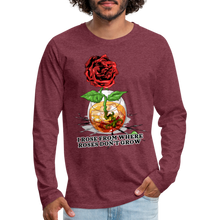 Load image into Gallery viewer, Concrete Rose Long Sleeve T-Shirt - heather burgundy
