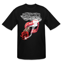 Load image into Gallery viewer, Smoking Rose Tall T-Shirt - black