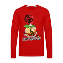 Load image into Gallery viewer, Concrete Rose Long Sleeve T-Shirt - red