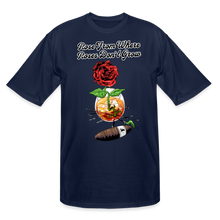 Load image into Gallery viewer, Concrete Rose and Cigar Tall T-Shirt - navy