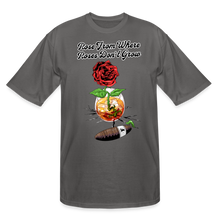 Load image into Gallery viewer, Concrete Rose and Cigar Tall T-Shirt - charcoal