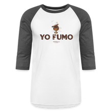 Load image into Gallery viewer, Yo Fumo Baseball T-Shirt - white/charcoal