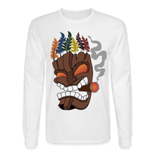 Load image into Gallery viewer, Tiki Mask Long Sleeve T-Shirt - white