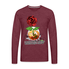 Load image into Gallery viewer, Concrete Rose Long Sleeve T-Shirt - heather burgundy