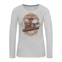 Load image into Gallery viewer, W.T.F Women's Premium Long Sleeve T-Shirt - heather gray