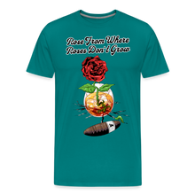 Load image into Gallery viewer, Concrete Rose and Cigar T-Shirt - teal