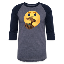 Load image into Gallery viewer, Cigar Hug - Baseball T-Shirt - heather blue/navy