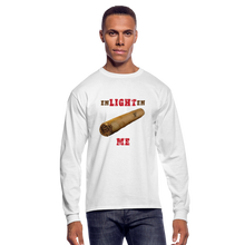Load image into Gallery viewer, Enlighten Me Men's Long Sleeve T-Shirt - white
