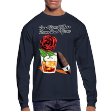 Load image into Gallery viewer, Whiskey Rose Long Sleeve T-Shirt - navy