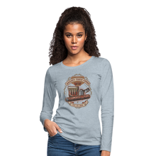 Load image into Gallery viewer, W.T.F Women's Premium Long Sleeve T-Shirt - heather ice blue