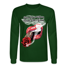 Load image into Gallery viewer, Smoking Rose Long Sleeve T-Shirt - forest green