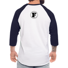 Load image into Gallery viewer, Tiki Mask Baseball T-Shirt - white/navy