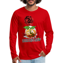 Load image into Gallery viewer, Concrete Rose Long Sleeve T-Shirt - red