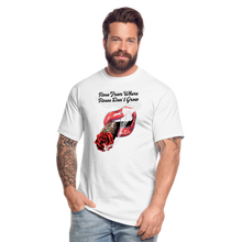 Load image into Gallery viewer, Smoking Rose Tall T-Shirt - white