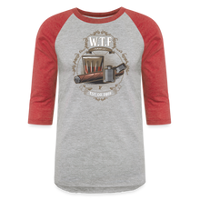Load image into Gallery viewer, W.T.F. Baseball T-Shirt - heather gray/red