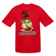 Load image into Gallery viewer, Concrete Rose Tall T-Shirt - red