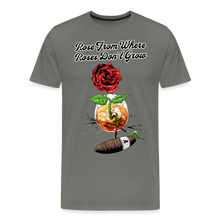 Load image into Gallery viewer, Concrete Rose and Cigar T-Shirt - asphalt gray